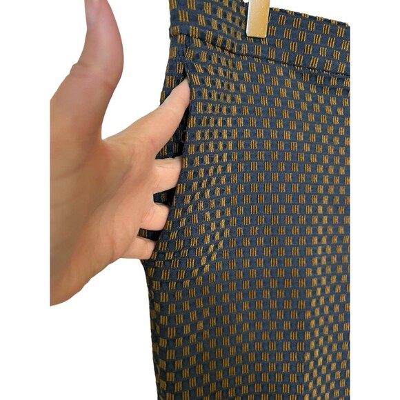 Ann Taylor Devin Fit Geo Jacquard Straight Ankle Pants Trousers Textured Sz 10 - Picture 5 of 7